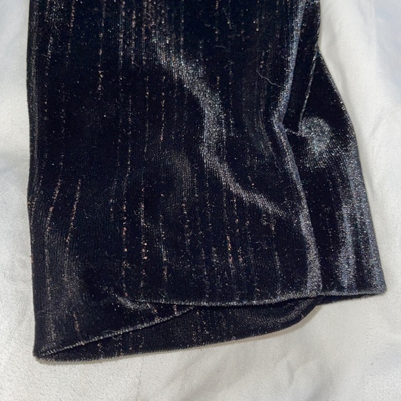 Zara black velvet Long sleeve body suit sz L - Picture 6 of 8
